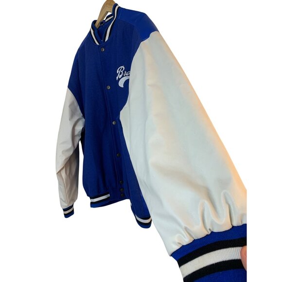 VTG Rare Steve & Barrys XXL Brooklyn Varsity Jacket Blue Wool RR10729 Mens - Picture 11 of 12